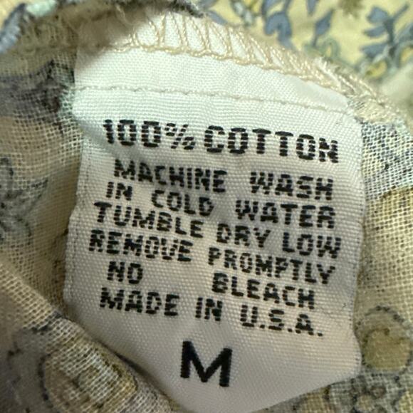 Anthropologie Odille Multicolor Floral 3/4 Sleeve Collared Button Up Shirt Top M - Picture 5 of 5